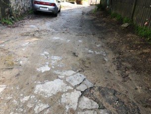 Reparación matriz aducción agua potable y mejoramiento acera sector La Paz